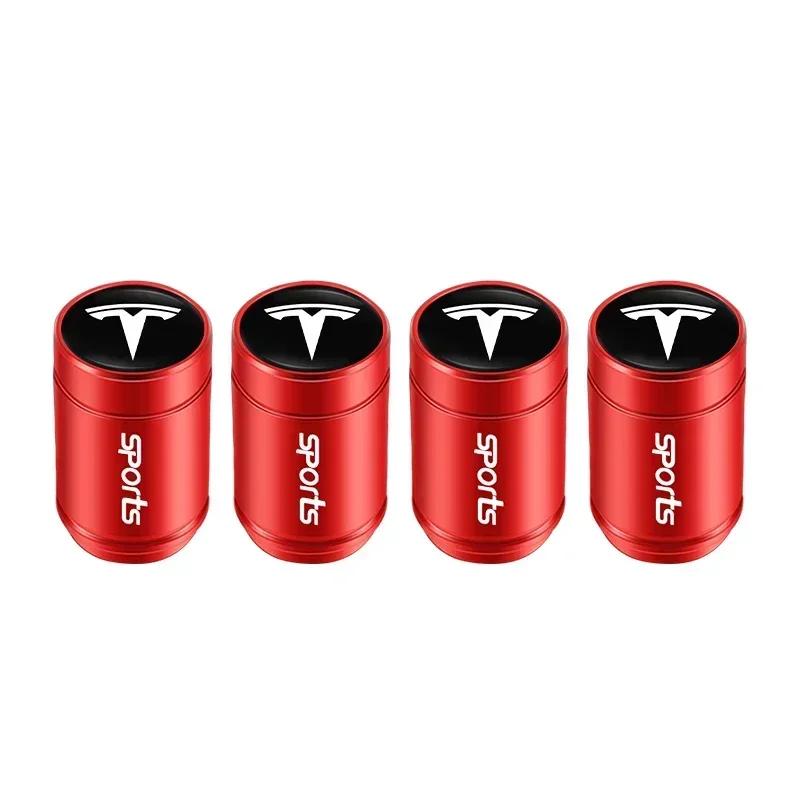 Adesivo per Auto 2025 Caldo 4 Pezzi Lega Tappo Valvola Auto Valvole Ruota Copripolvere Accessori Pneumatici Per Tesla Model 3 S X Model Y Cybertruck