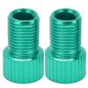 2pcs Set Presta To Schrader Bicycle Valve Converter Wearproof Mountain Bike Pump AdapterGreen