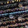 Glitter Gold Foil Washi Tape & Dreamy PET Journal Stickers Christmas Light String