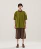 JEMUT Chess Ringer Collared Short Sleeve T-Shirt Olive Kjst2616