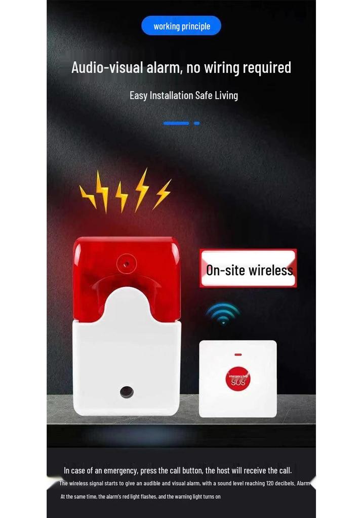 Chiamapulsante Wireless per WC Disabili per Assistenza Anziani