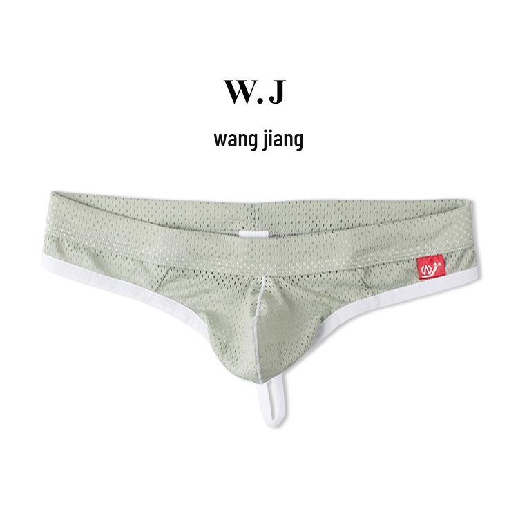 Men's Low-Rise Mesh Thongs - Breathable Nylon Lingerie