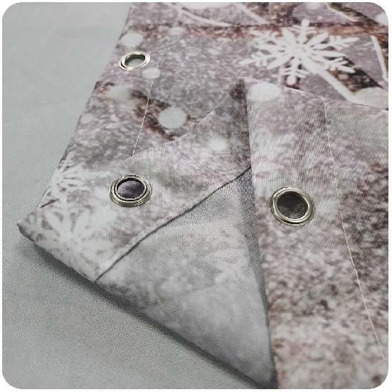 JAWO Winter Christmas Shower Curtain, Cute Snowman Snowflake Scene Shower Curtains for Bathroom, Pine Tree Covered Snow Fabric Bath Curtains Set with