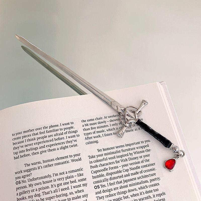 New Chinese Fairy Sword Hairpin: DIY Hanfu Tassel Metal Hairpin for Step-Shaking Hairstyle.