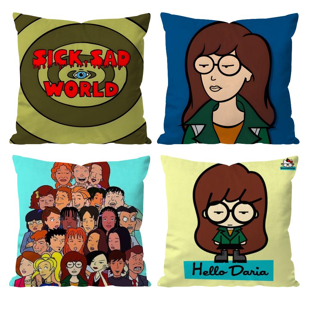 Anime D-Daria Cushion Cover Pattern Printed Pillowcase for Living Room Sofa Cushion Cover & Bedroom Decor