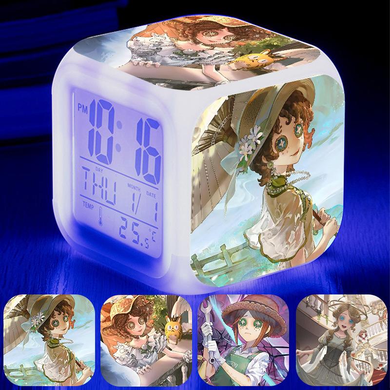 

Identity V Alarm Clock with 7 Color Changing Night Light LED Digital Alarm Clocks Bedroom Table Clock Game Fans Gift despertador