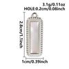 3pcs Gold/Silver Color PVD Metal Charms White Shell Stainless Steel Pendants For Jewelry Making Supplies Rhinestone DIY Pendant