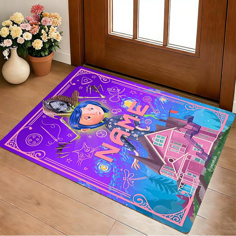 Personalized Name Magic Night Living Room Non-Slip Area Rug Soft Carpet for Bedroom Playroom Sofa Office Home Decor Doormat