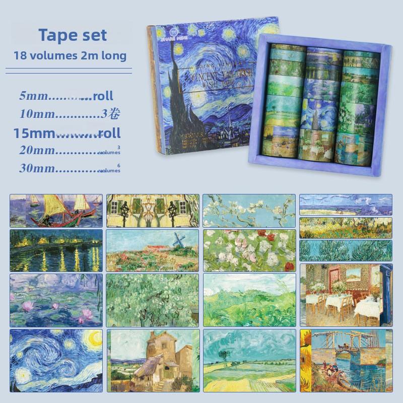 18 Rolls Retro Series Set Background Material Notebook Decoration Stickers