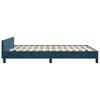 Bed Frame without Mattress Dark Blue 140 x 200 cm Velvet