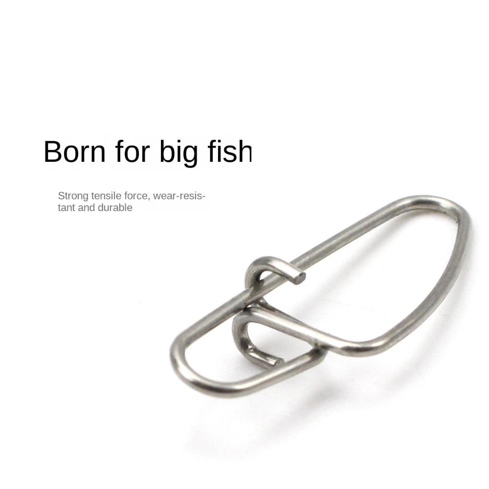 100pcs Stainless Steel Hooked Snaps Pin Fishing Snaps Luya Fishing Bait Pin  Fishing Hooks