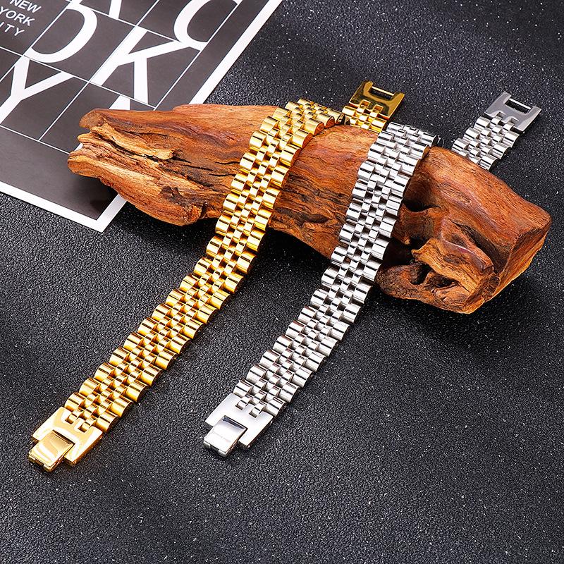 Men's Trendy Titanium Steel Bracelet: Simple Japanese & Korean Watch Band Style