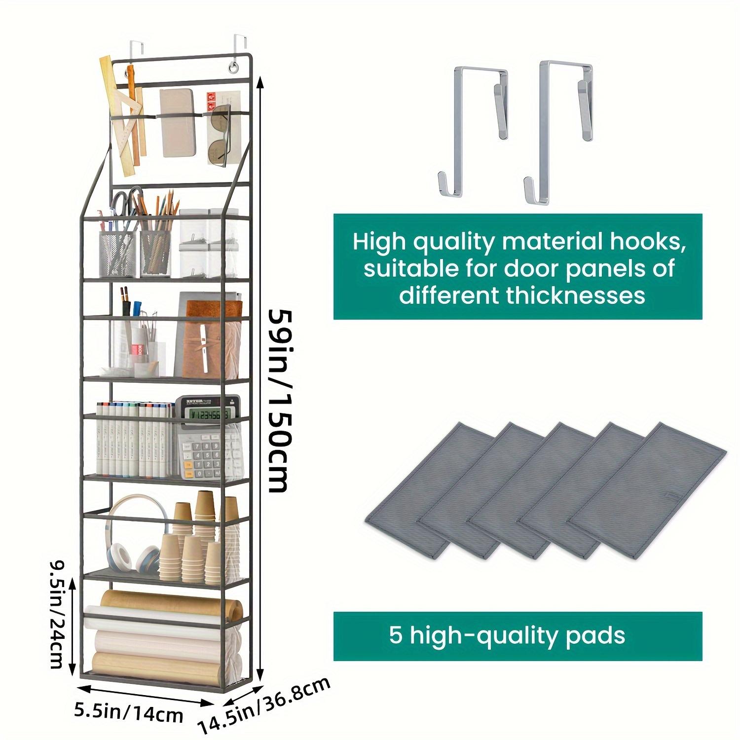 Подвесной органайзер для кладовой, подходит для хранения и демонстрации ювелирных изделий, 5-полочный органайзер с прозрачными пластиковыми карманами за дверью 1pc