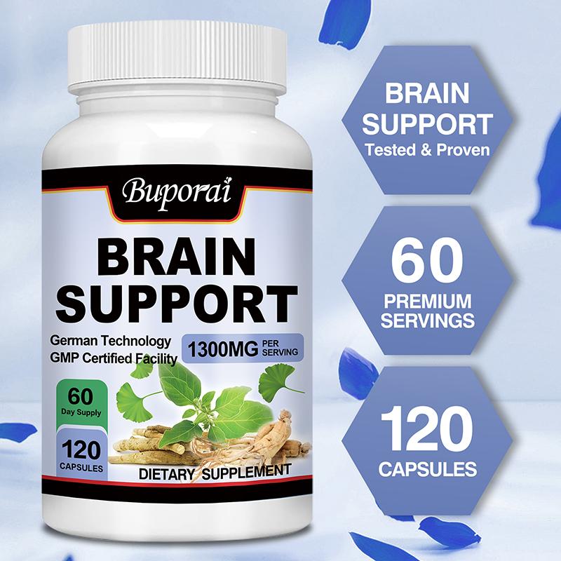 Purslane Capsules, Containing Ginseng and Ginkgo Leaf Extracts, 1300 Mg, Dietary Supplement, Suitable for Both Men and Women.
