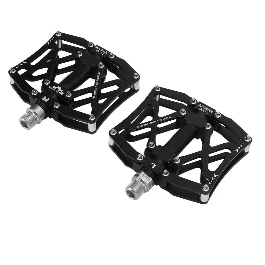 Bicycle Pedals Bike Aluminum Alloy Pedal CNC Machining with Bearing for Mountain Road Bike Black