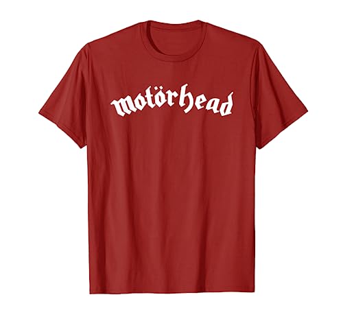 Motörhead – White Logo On Cranberry T-Shirt