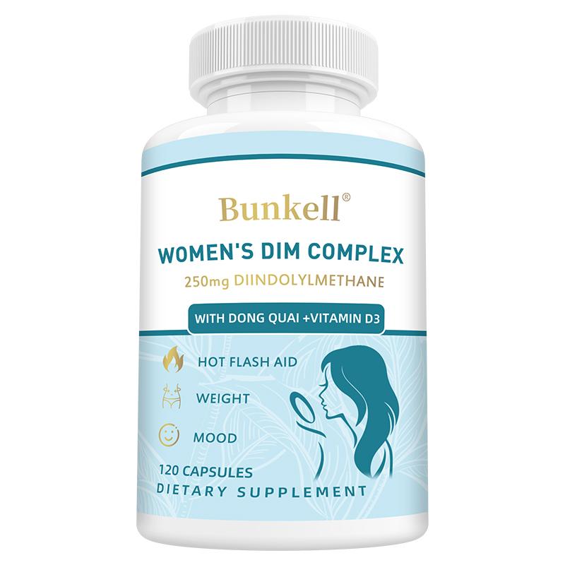 

DIM (Diindolylmethane) Supplement, With Vitamin D3, Dong Quai Root Powder, 120 Capsules 120 Capsules