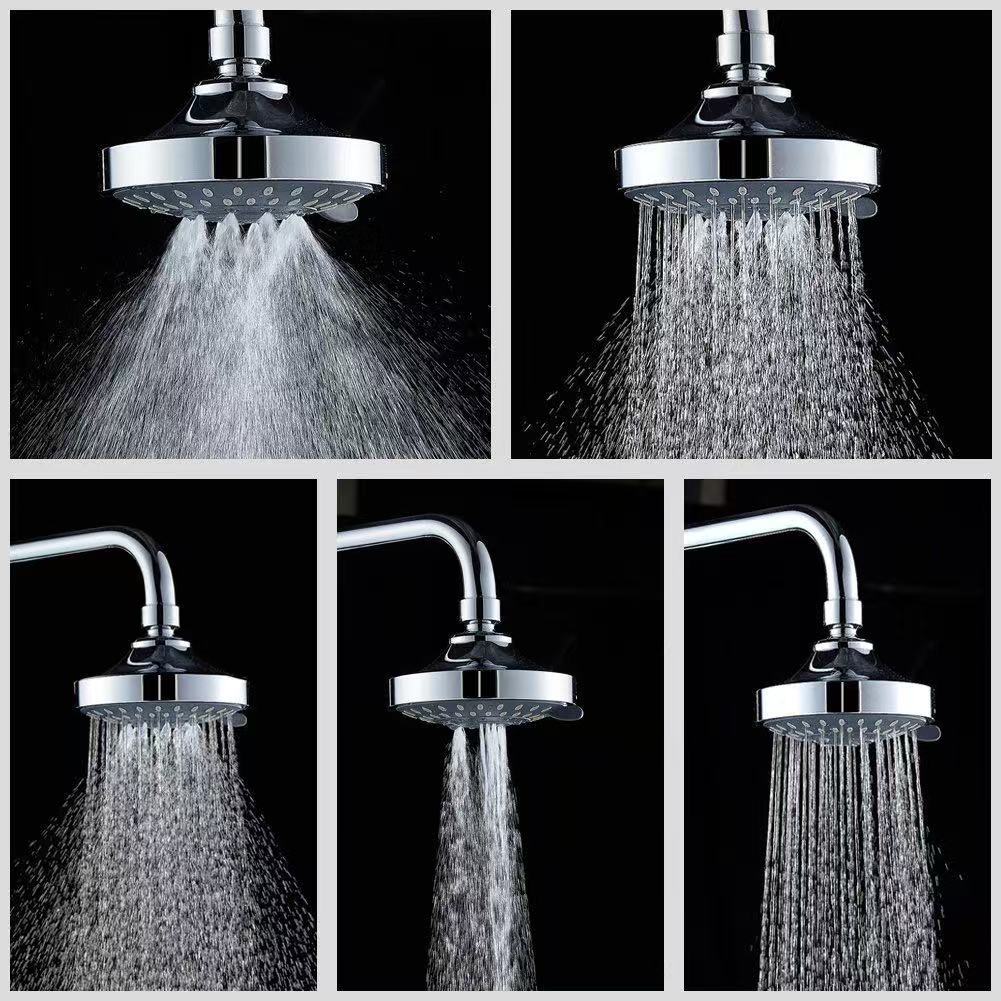 5 Modes High Pressure Shower Head 4Inch Sprayer Adjustable Rainfall Shower Head Sprayer Bathroom Fixture Faucet Replacement Part