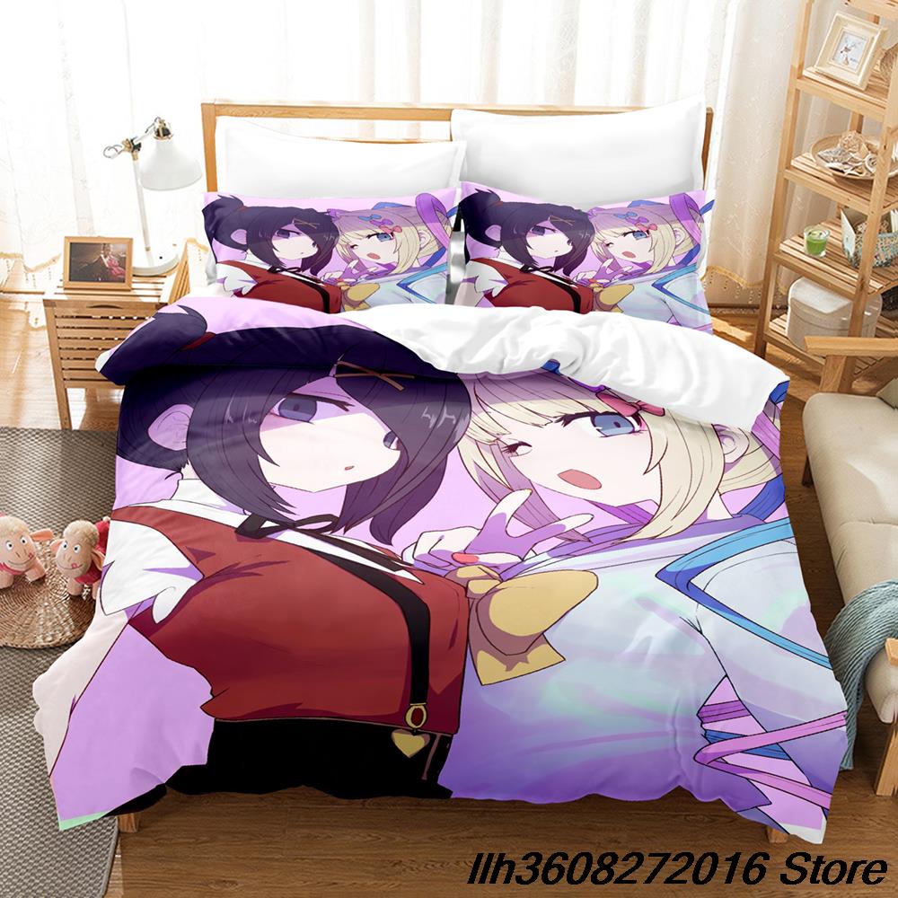 New Needy Girl Overdose Bedding Set Cartoon Anime Three-Piece Set Adult Kid Bedroom Duvetcover Sets 3D Kawaii Girls Conjunto De