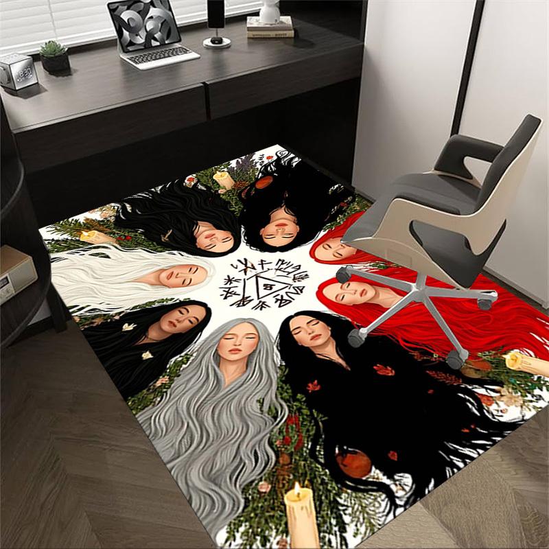 1PC Wicca Witchcraft Extra Large Non Slip Floor carpet, Office, family, bedroom, Studio   Large Area Rug Indoor Rugs, , Vibrant Colors