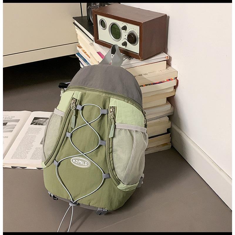 The New Schoolbag Is High-value, Fresh and Sweet, Contrasting Color Splicing Backpack, Couple Lightweight and Large-capacity Backpack.