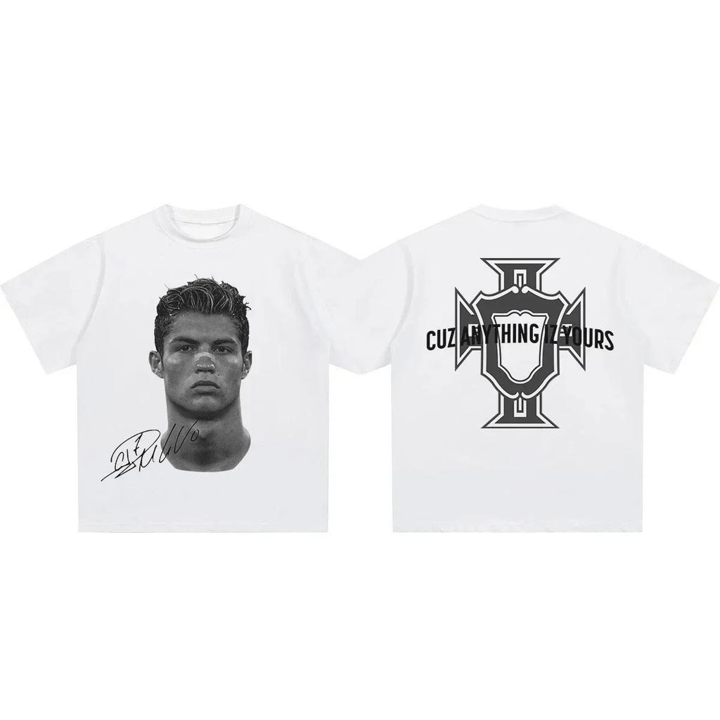 2026 Summer Cristiano Ronaldo Neymar Football Casual Tshirt Unisexs and Unisexs Luxury Brand Top