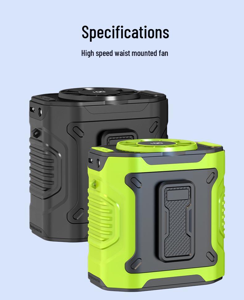 2026 High-Speed Portable Waist Fan: Mini Outdoor Cooling Powerhouse