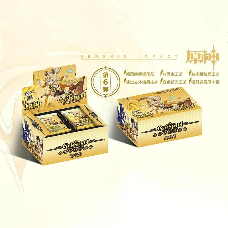 Genuine Genshin Impact Card Anime TCG Game Collection Pack Booster Box Hu Tao Raiden Shogun Rare SSP Cards Children's Toy Gift