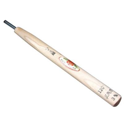 Miki Akira Besteckstahl Schnitzen Dreieckig 390066 Schnellstahl Meißel, (120-Grad-Winkel), 3mm,