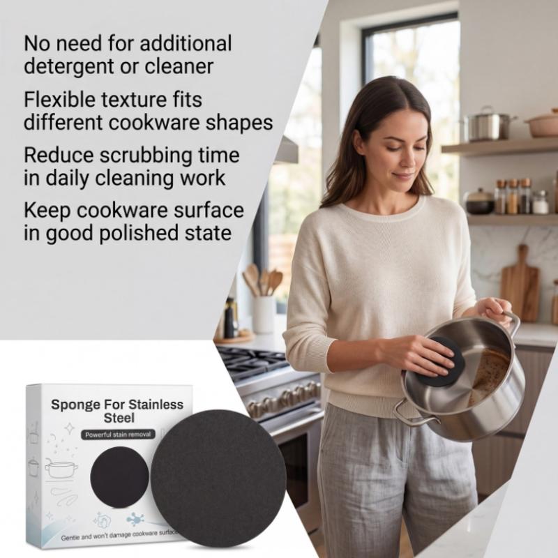 Stainless Steel Sponge for Kitchen Cookware Non-Scratch and Long-Lasting Cleaning Solution