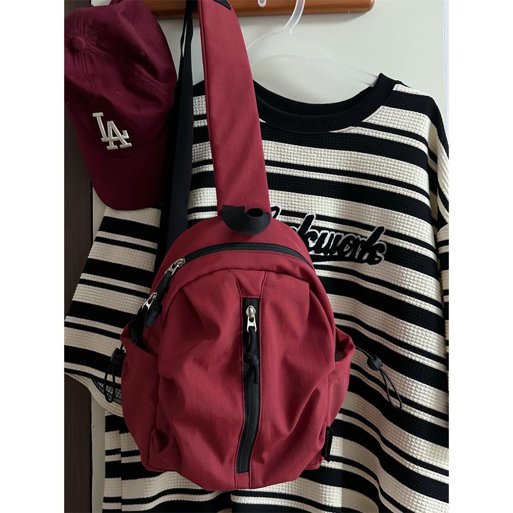 

Новая модная сумка на грудь простая повседневная женская сумка через плечо студенческая уличная модная легкая сумка-мессенджер single package красный