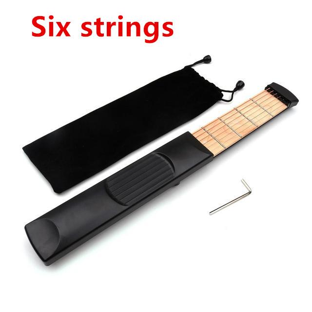 HOT Portable pocket guitar Practice 6 tuning instructors Pocket Guitar beginner string and chord instructor practice tools