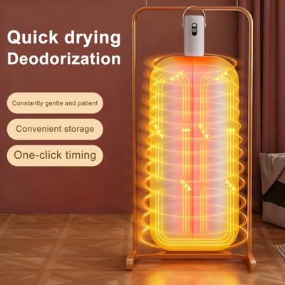 Portable Mini Dryer with Hanging Hook Foldable Garment Bag for Travel High Temp Protection Fast Drying Machine with Timer