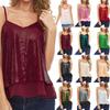 Women's Sexy Sequin V-Neck  Vest Women's Fashion Short Loose Top
