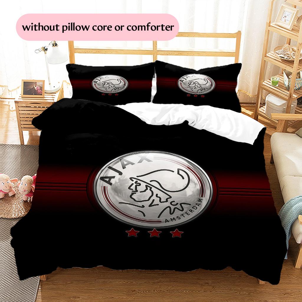 Set Copripiumino con Motivo Amsterdamsche Football Club Ajax Decorazione per la Casa Regalo (1 * copripiumino + 2 * federe senza imbottitura)