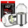 2 Stück P21W P21/5W 1156 BA15S 1157 BAY15D LED-Birnen Auto Bremslicht Rückfahrlicht Blinker Standlicht Rückleuchten 9SMD 3030 Auto Rückfahrlichter Weiße Autolichter 12V