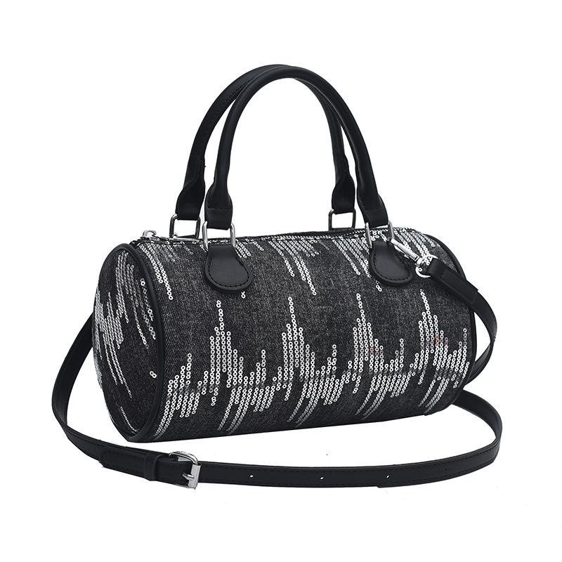 

Сумка с пайетками летняя женская новая трендовая модная простая однотонная сумка-подушка на плечо, сумка-мессенджер