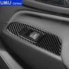 For Chevrolet Trailblazer 2018— LHD Real Carbon Fiber Window Switch Lifting Panel Cover Trim Sticker Decorative Accessories