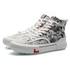 Disney X Li Ning Disney Skateboard Shoes Men's High top Antarctic Gray/Black/White AGCR179-4
