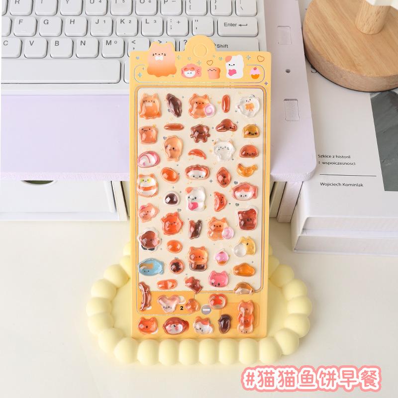 3D Puffy Stickers for Kid Cute Cartoon Animal Decals for Journal Phone Case Sparkle Craft Stickers for Children DIY Scrapbooking