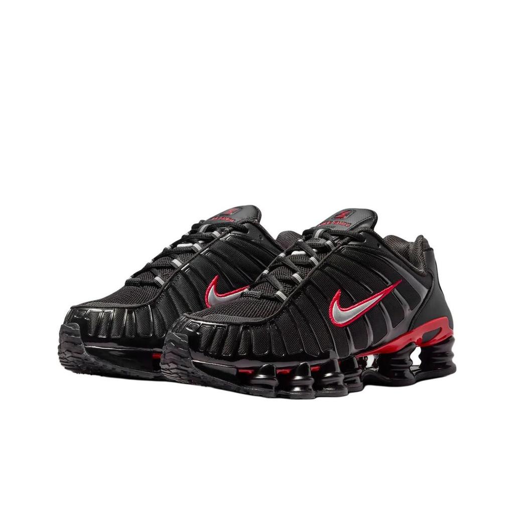 Nike Shox TL Black University Red Unisex Sneakers Metallic-Silver CN0151-003