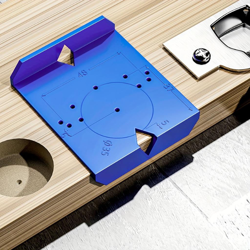1pc Hinge Drilling Locator Cabinet Door Hinge Punching Positioning Ruler Template Woodworking Hinge Installation Auxiliary Tool