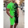 Fashion Resort Style Men's T-Shirt Short Sleeve Shorts Two-Piece Set Summer 3D Print