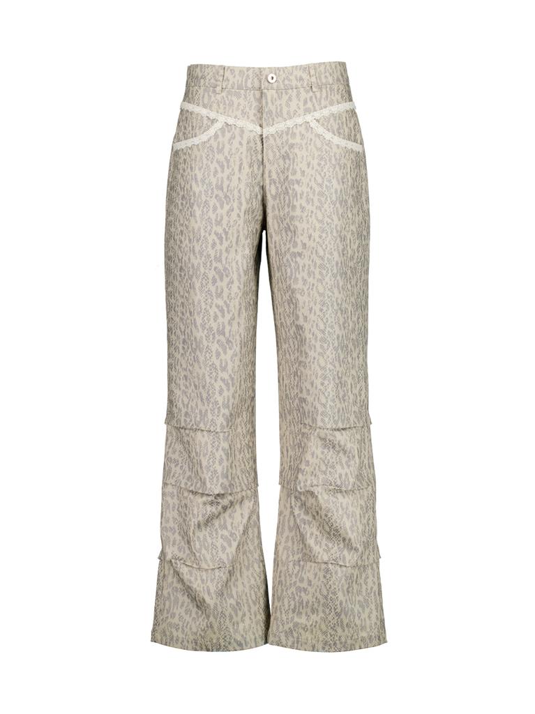 SETUP-EXE Python Lace Pants / Beige