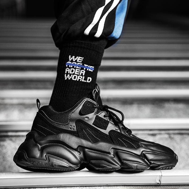 "2022 Spring Men's Trendy Thick-Soled Breathable White Sports Shoes 898"