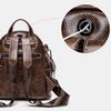 Women's Backpack Purse Multifunctional Retro Shoulder Bag Rucksack with Multiple Pockets