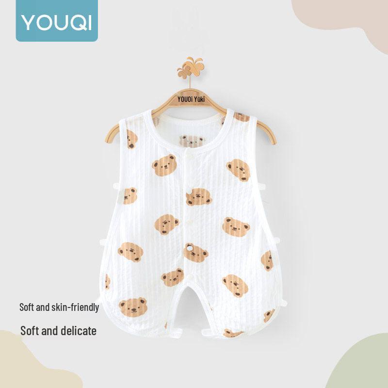 Youqi Baby Sleeveless Summer Jumpsuit - Cute, Lightweight, Side-Opening Design