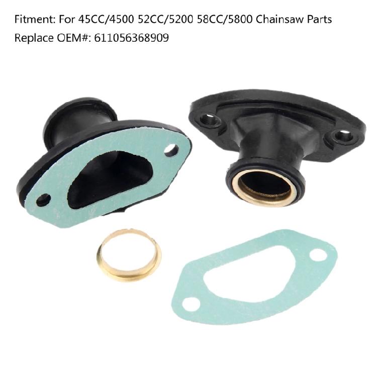 Plastic Chainsaw Exhaust Intake Manifold Brass Ring Gaskets for 45CC 52CC 58CC