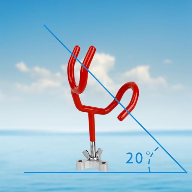 20 Degree Angles Fishing Poles Brackets Holder Sure Grips Poles Holder with Mounting Base Fishing Rod Holder for Boats Ship
