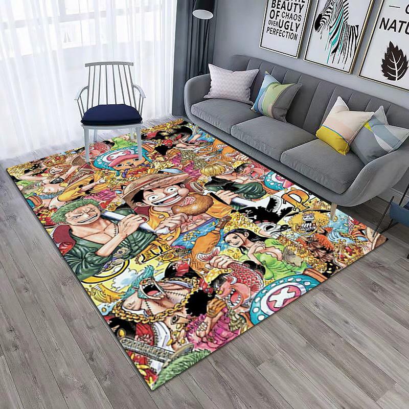 Starring the Japanese Cartoon ONE PIECE Monkey D. Luffy Carpet Is Suitable for Living Room and Bedroom Doormats Office Balcony Decorative Carpet V20